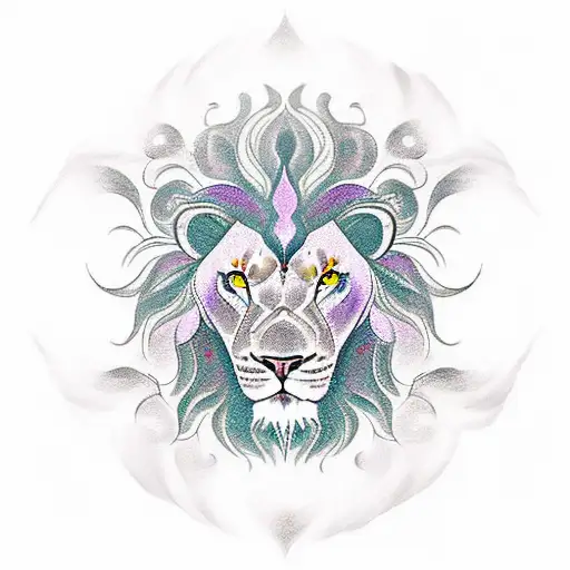 Phoenix And Lion With Mandala