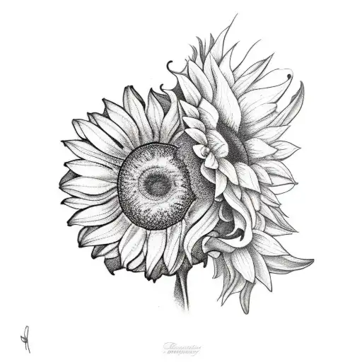 Butterfly And Sunflower