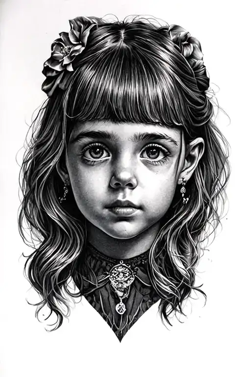 Old School Girl Face