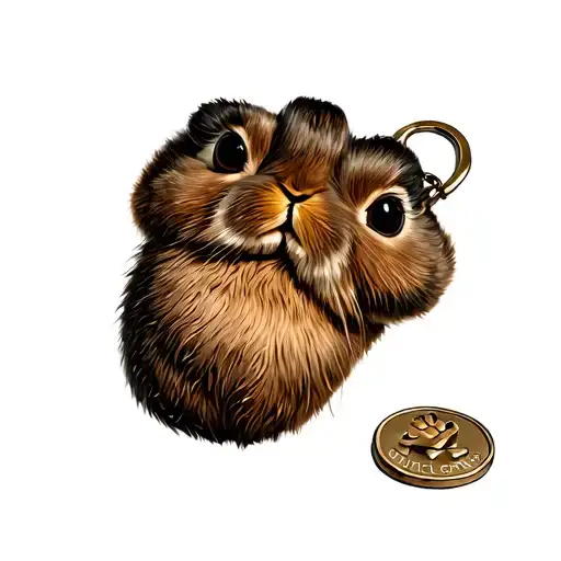 Lucky Rabbit Foot Keychain