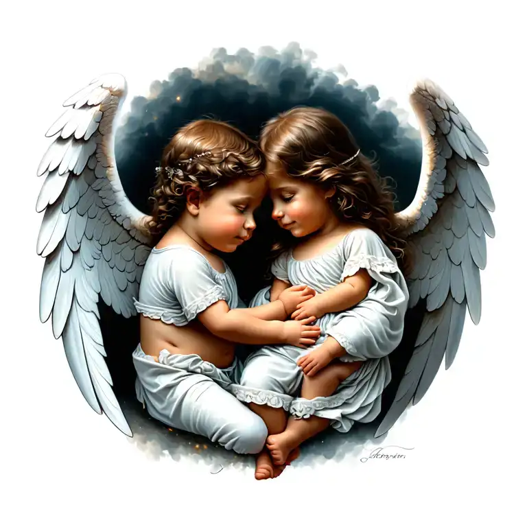 Boy And Girl Baby Angels