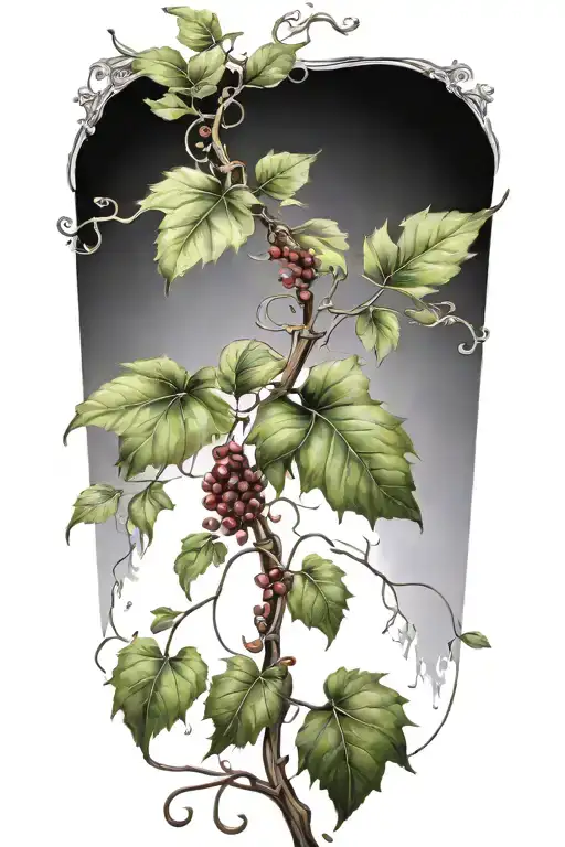 A Beautiful Leafy Vine With Some Decaying And Bleeding Leaves