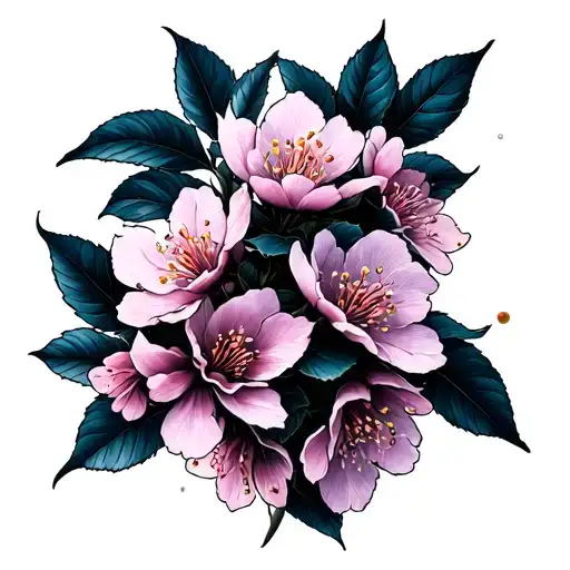 Cherry Blossom Tattoo Design