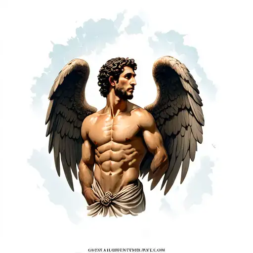 Greek Wings Holds A Man