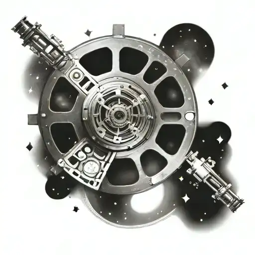 A Film Reel Winding Through A Galaxy Of Stars