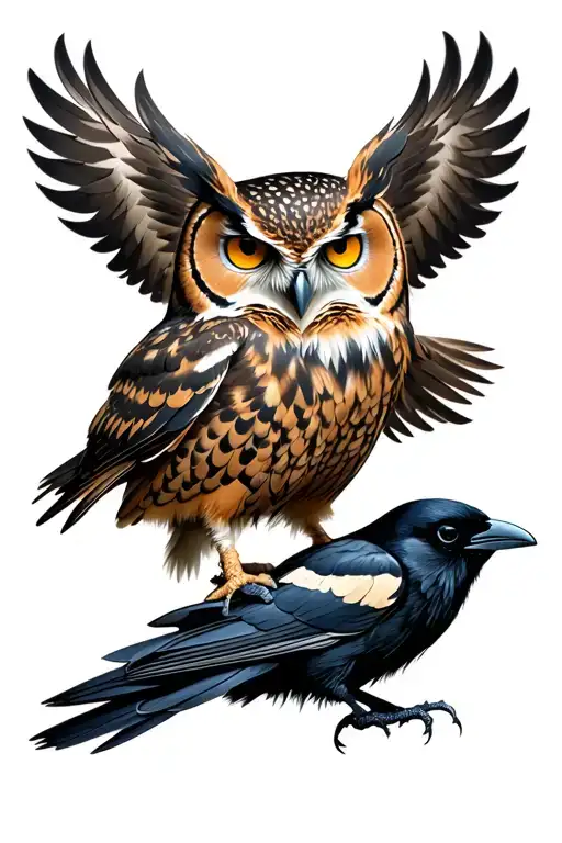 Owl And Crow
