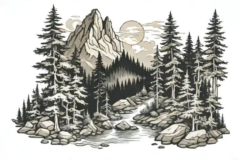 Mountain Forest Landscape