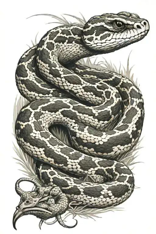 Hyper Realistic Rattlesnake With Landscape Full Sleeve