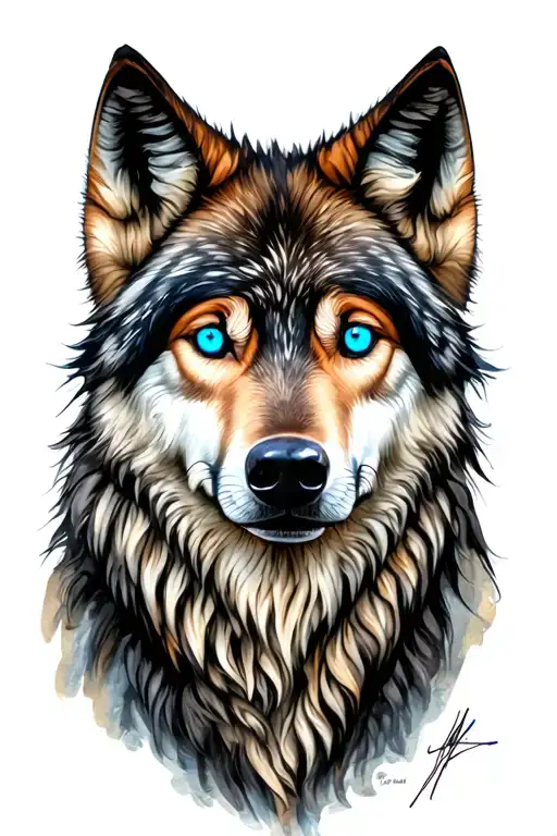 Blue Eyed Wolf