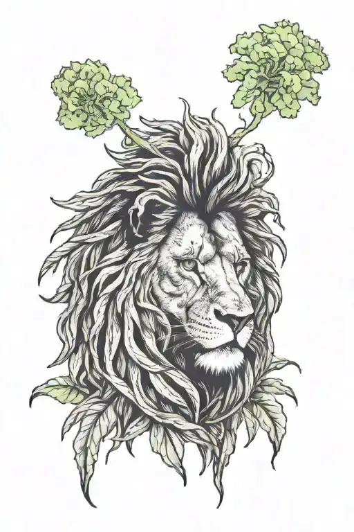 Lion With Dreadlock Smoking Weed