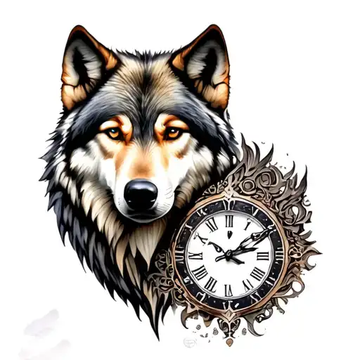 Wolf And Time Together