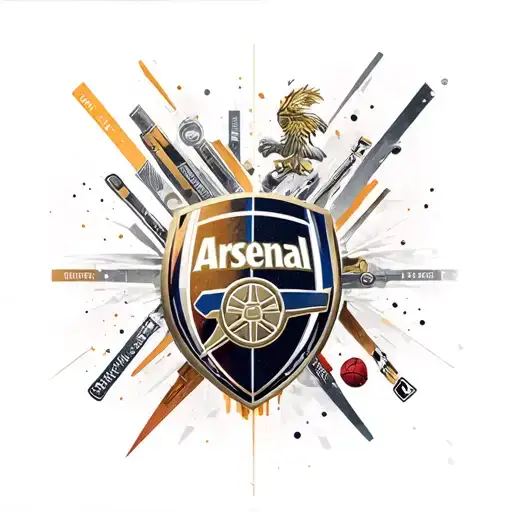 An Abstract Design Combining Elements Of Arsenal's History And Success