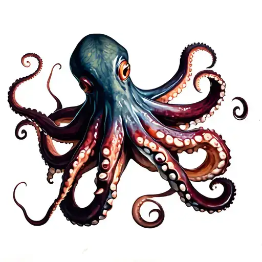 Octopus Wrapped Around Arm Sleeve