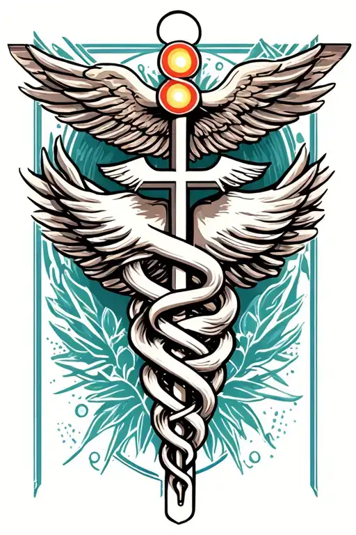 Nursing Logo Intertwined With Christian Elements
