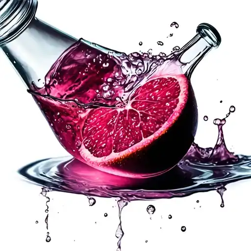 Pink Water In The Bottle