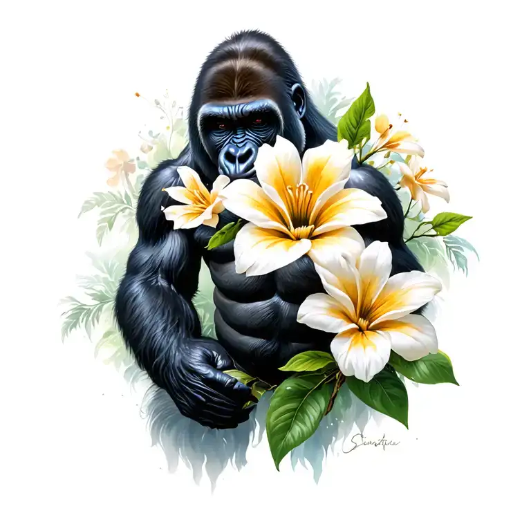 Silverback Gorilla Flowers