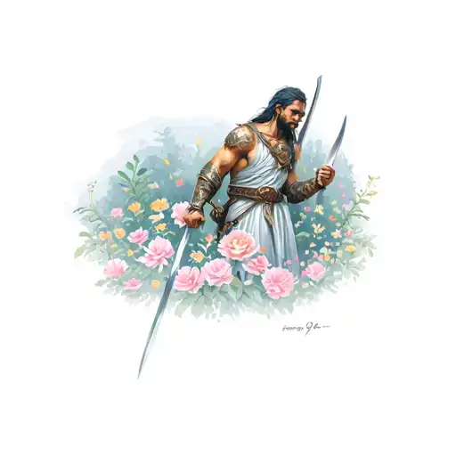 Warrior In A Garden