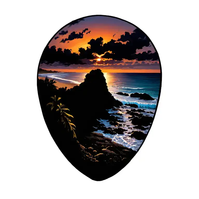 Gold Coast Of Costa Rica Sunset