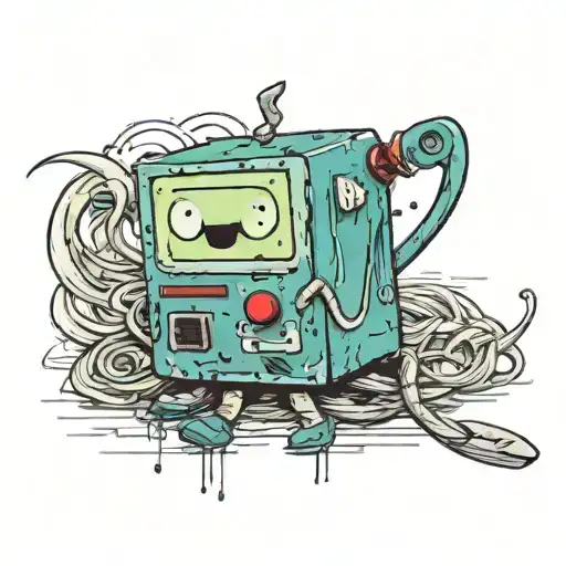 Bmo From Adventure Time Holding A Scythe