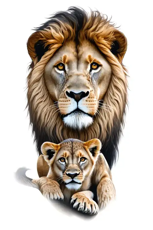 Lion And Cub
