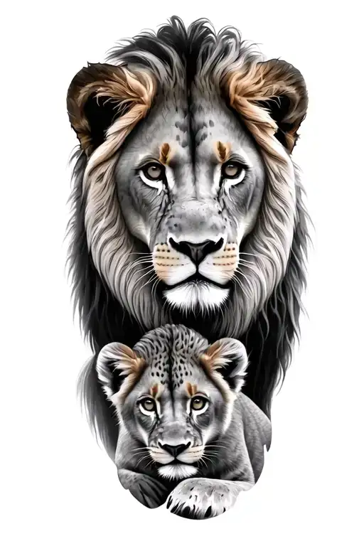 Lion And Cub