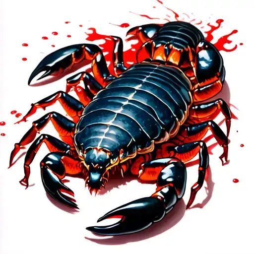 Scorpion With Blood On Its Stinger