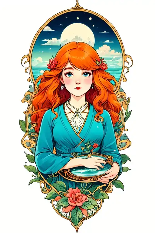 Gran Mamare From Ponyo In Art Nouveau Style