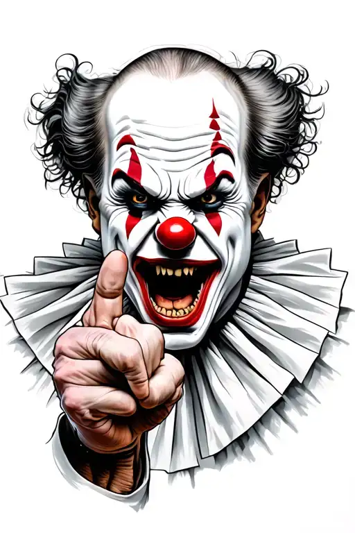 Angry Clown Shaking His Finger No No No