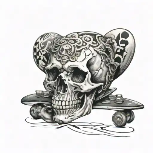 Skull Skateboard Dead