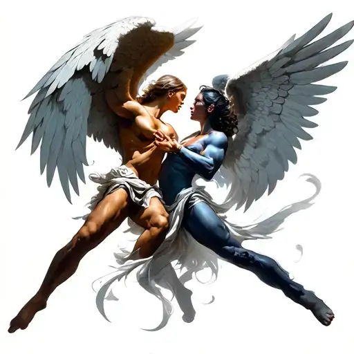 Arch Angel Fighting Each Other