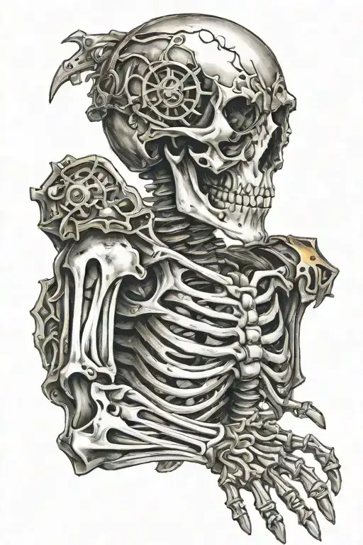 Skeleton Arm With Eyes And Armor