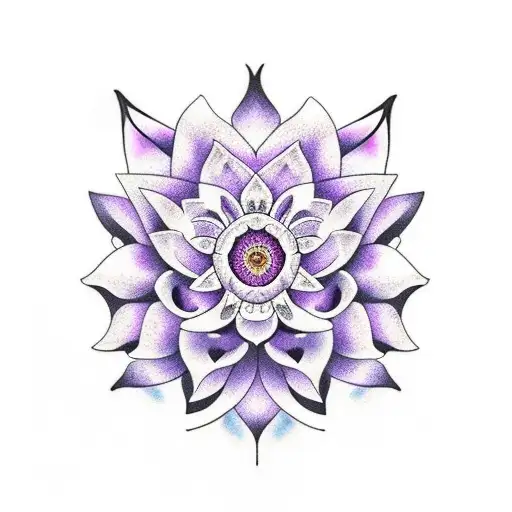 Lotus Flower Pink And Purple