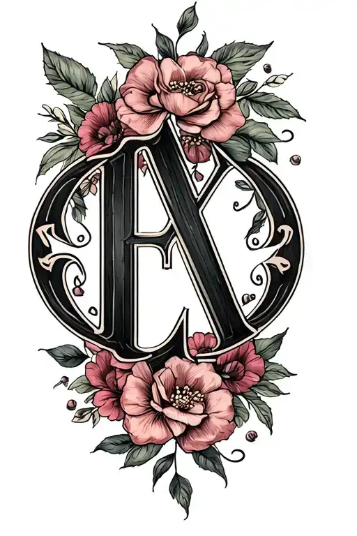 Monogram Tattoo Design