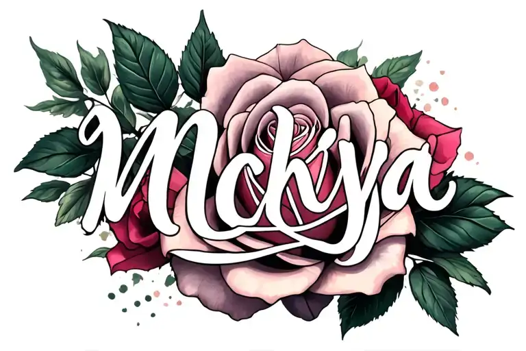 The Name Mckhiya With Shaded Rose Background Representing The Client's