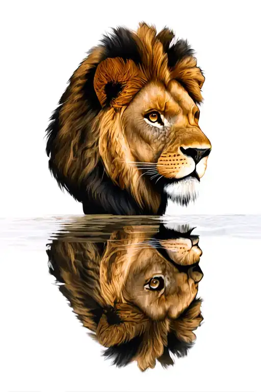 Mufasa And Simba Reflection