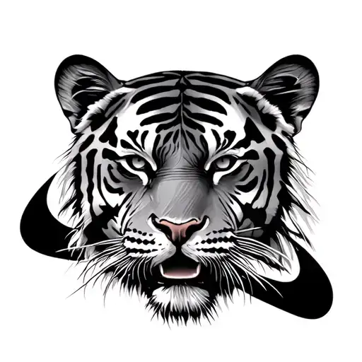 Nike Swoosh Tiger Face On Just Do It