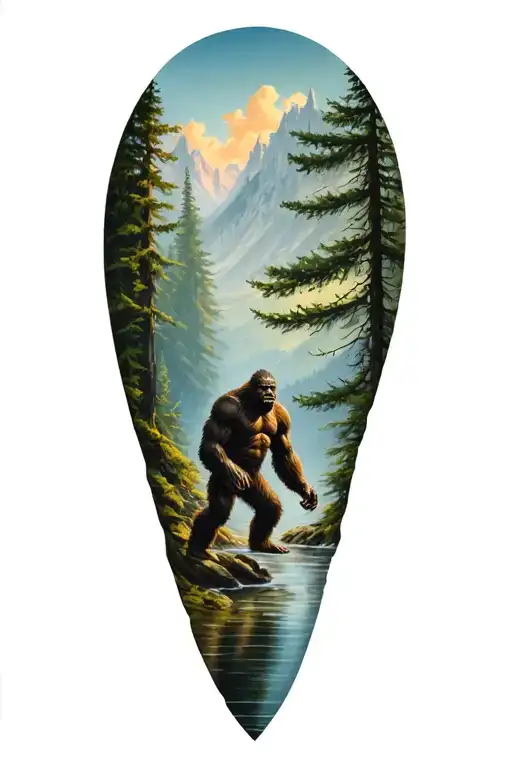 Nature With Bigfoot In The Nature