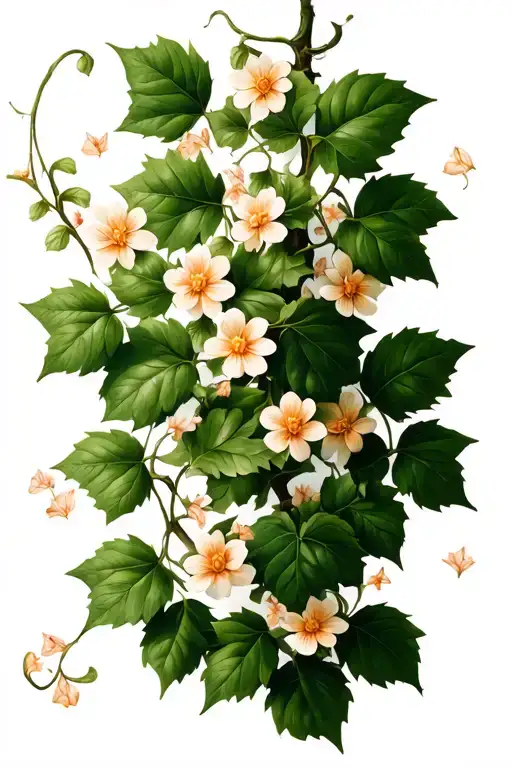 Ivy Vine Thin Wrapping With Small Flowers