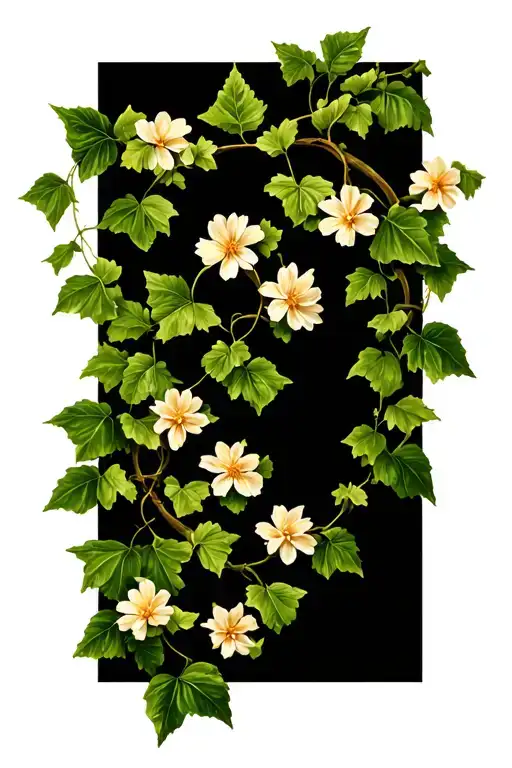 Ivy Vine Thin Wrapping With Small Flowers