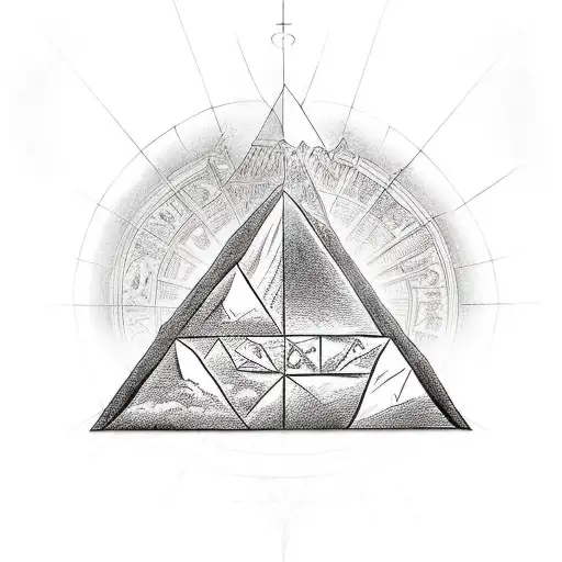 Piramid With Ra God Background