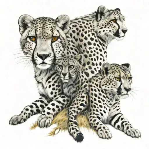 A Group Of Cheetahs