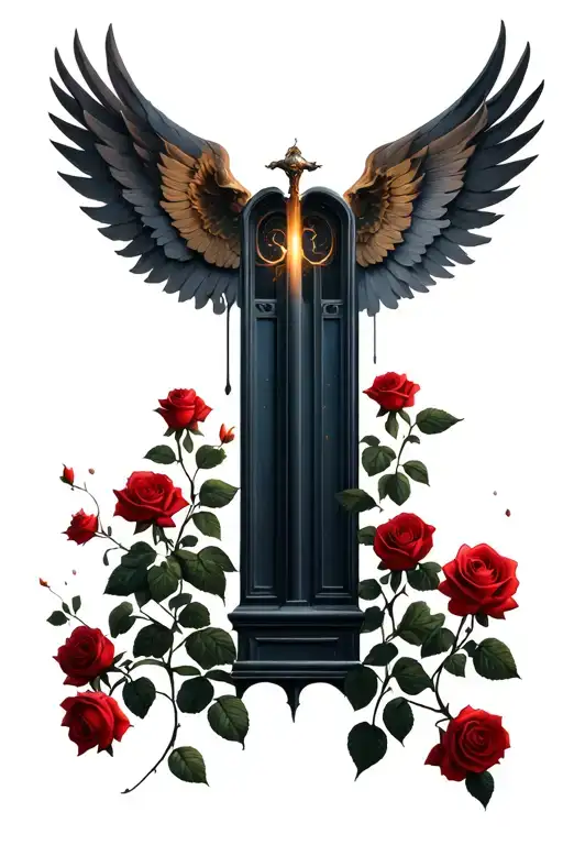 Heaven Gates With Rose Growing Inside