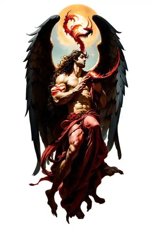 Archangel Gabriel Fighting With Devil