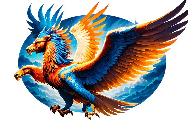 Phoenix And Pegasus Soaring