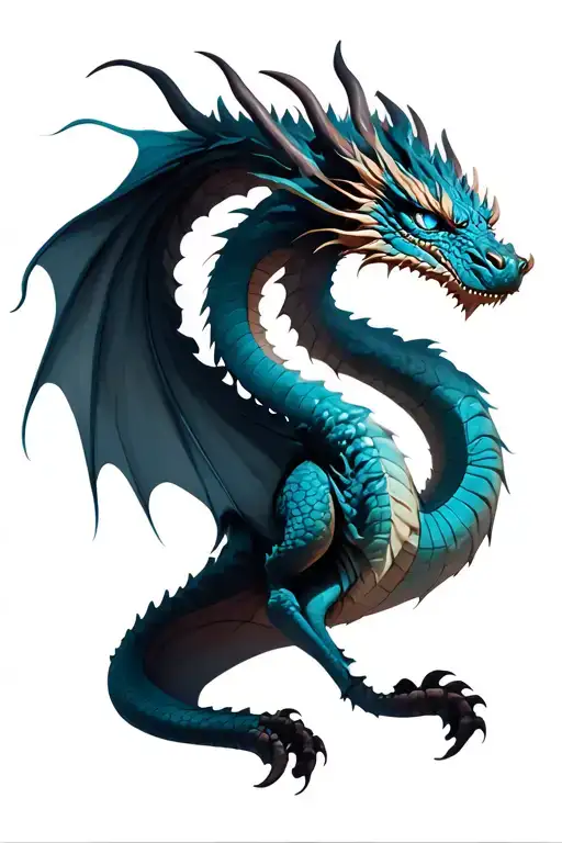 Dragon Whit Blue Eyes