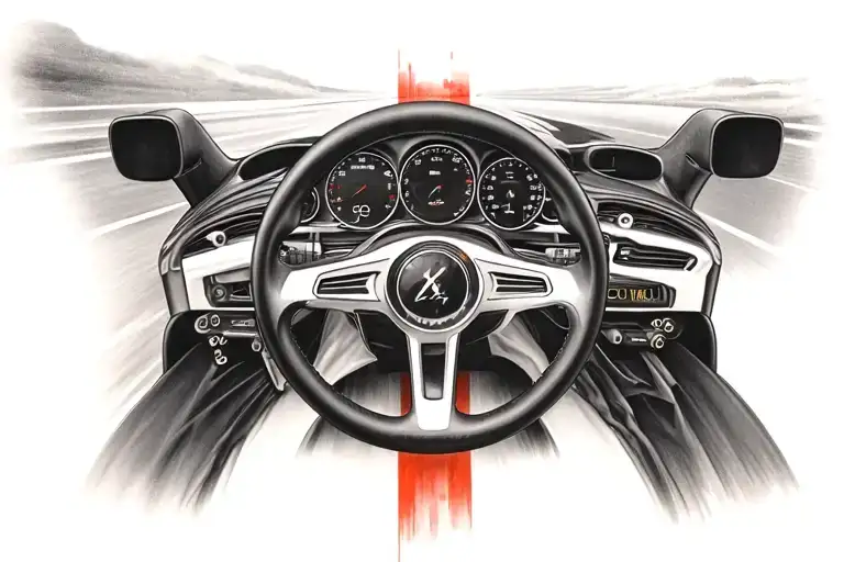 A Formula 1 Car Steering Wheel