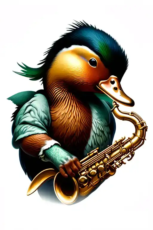 Duck Playing Saxophone