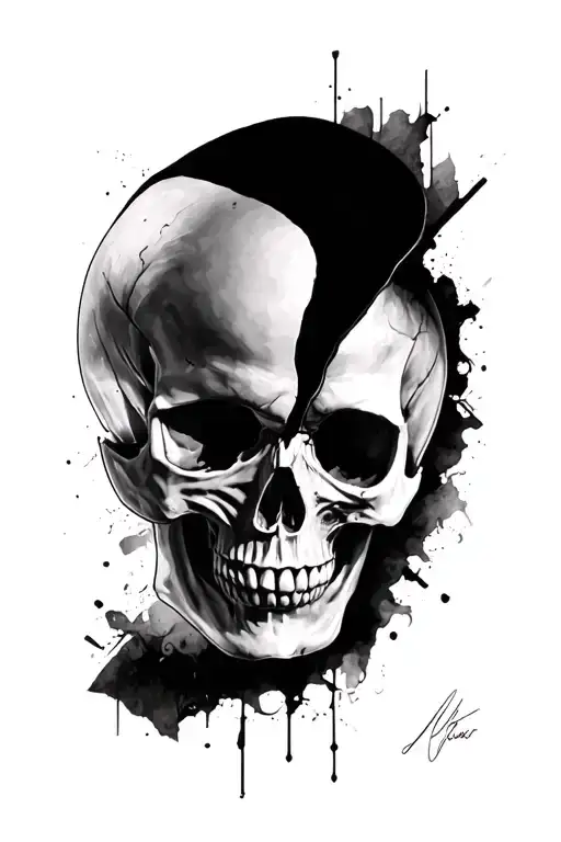 Skull Cut In Half Sleeve