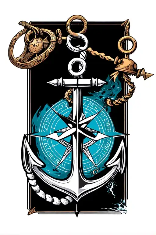 Anchor & Compass Rose