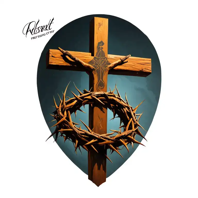 Crown Of Thorns Biblically Accurate Hanging From A Cross